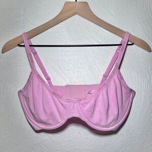SKIMS Cotton Logo Underwire Demi Bra in Bubble Gum